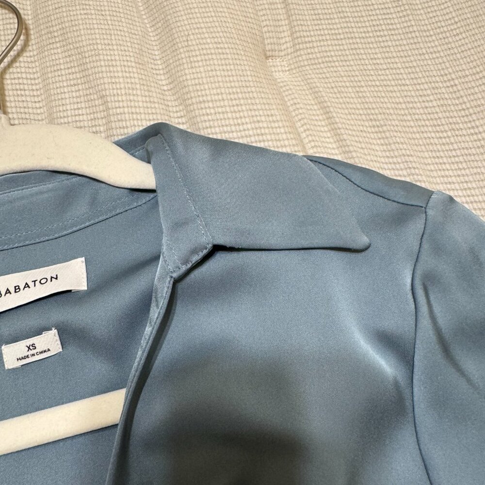 Aritzia Light Blue Wrap Dress - Picture 8 of 11